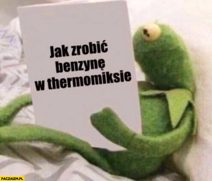 Kermit czyta jak zrobić benzynę w Thermomiksie