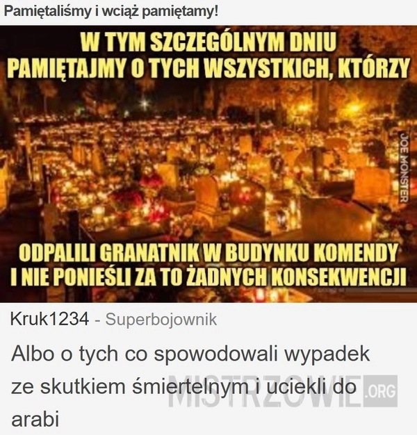 
    Pamiętaliśmy i wciąż pamiętamy!