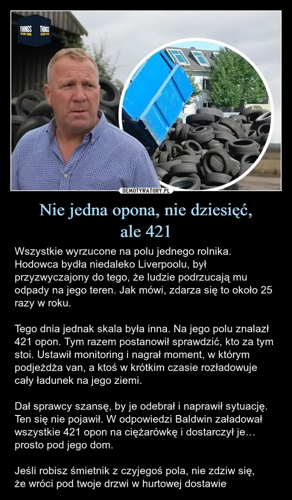 
    Nie jedna opona, nie dziesięć, ale 421