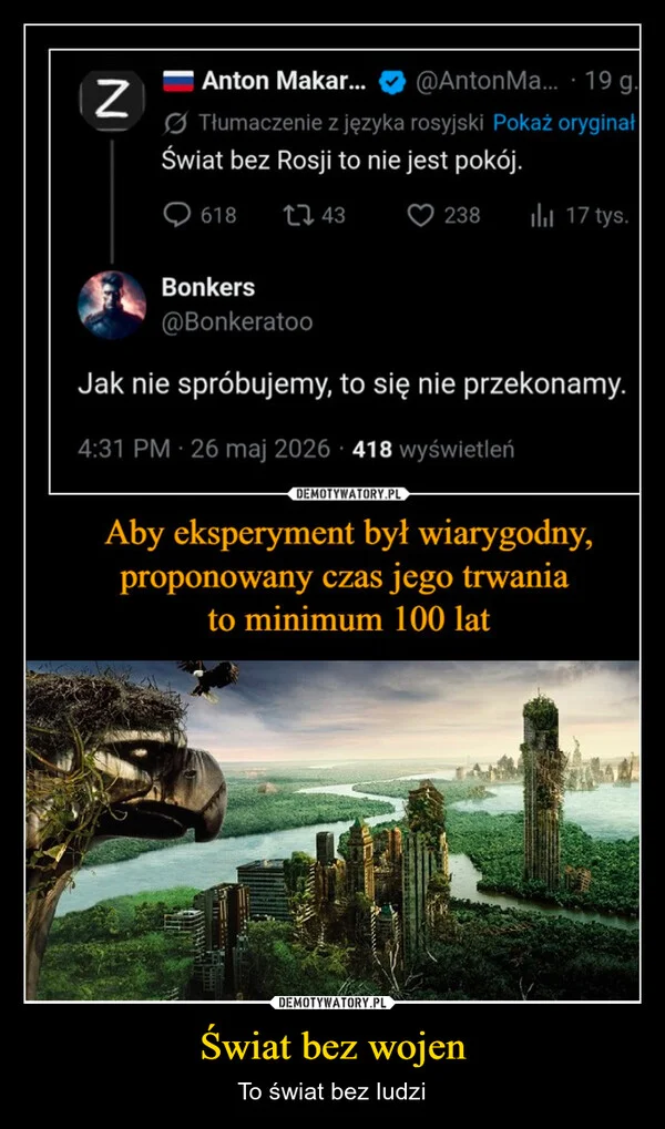 
    Świat bez wojen