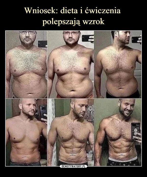 
    Wniosek: dieta i ćwiczenia
polepszają wzrok 