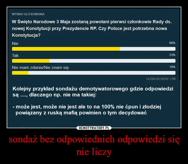 
    sondaż bez odpowiednich odpowiedzi się nie liczy
