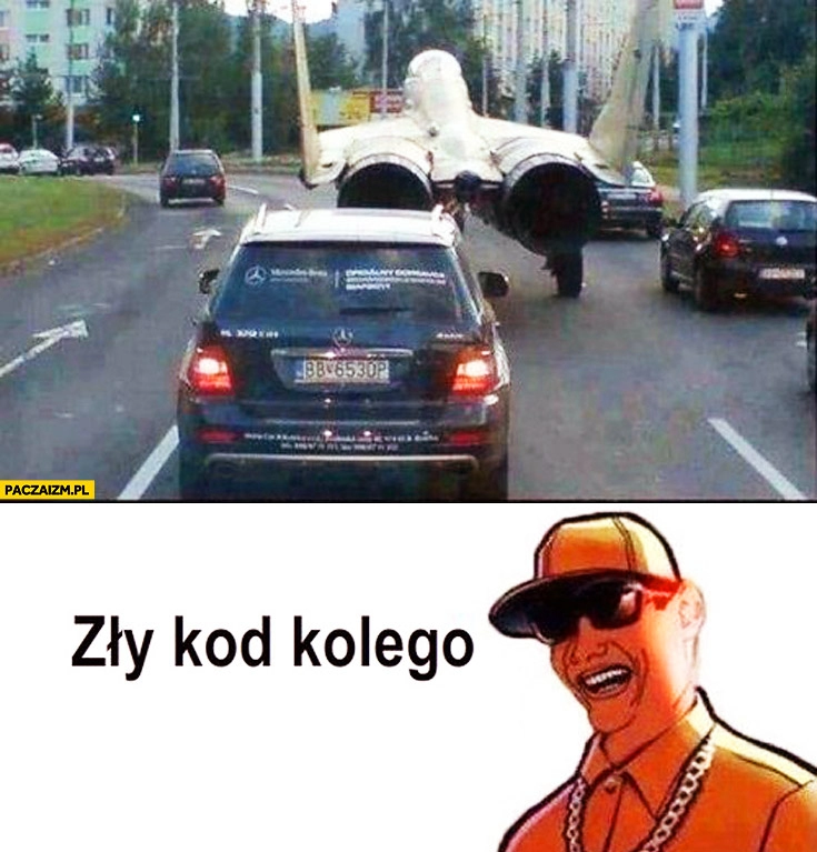 
    Myśliwiec na drodze GTA zły kod kolego