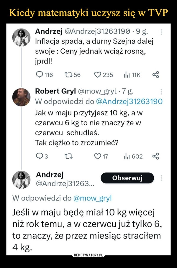 
    Kiedy matematyki uczysz się w TVP