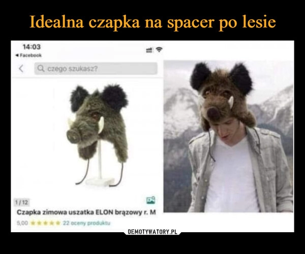 
    Idealna czapka na spacer po lesie