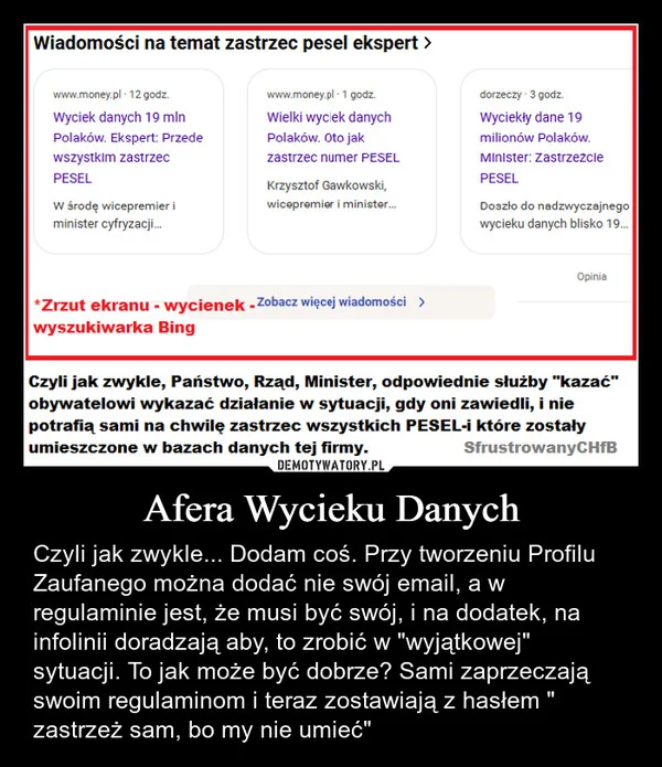 
    Afera Wycieku Danych