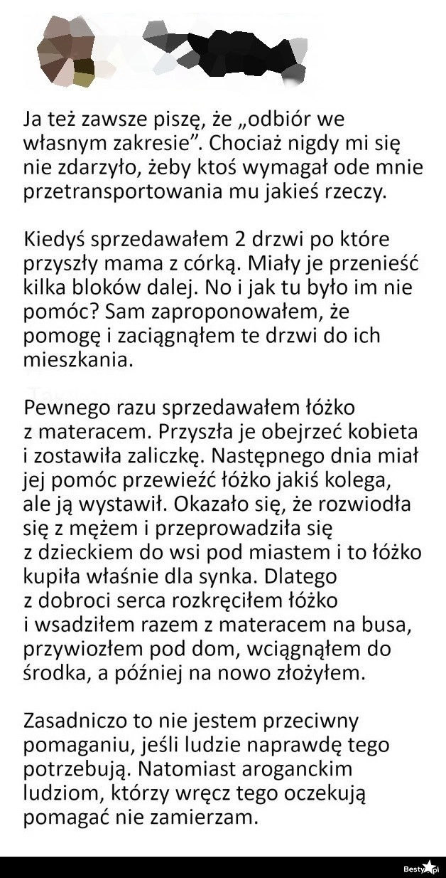 
    Odbiór rzeczy we własnym zakresie 