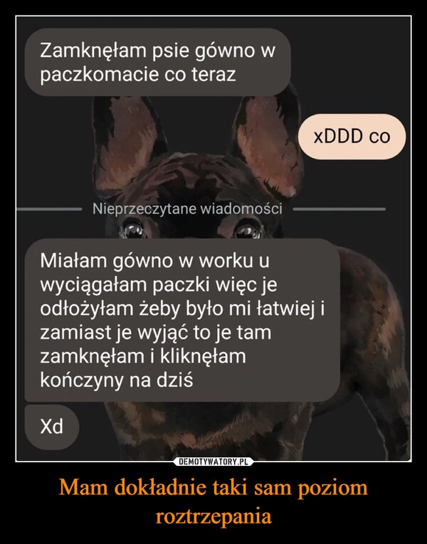 
    Mam dokładnie taki sam poziom roztrzepania