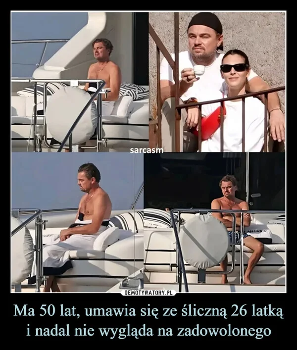 
    Ma 50 lat, umawia się ze śliczną 26 latką i nadal nie wygląda na zadowolonego
