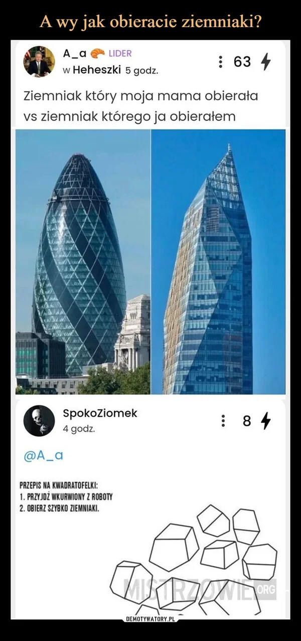 
    A wy jak obieracie ziemniaki?