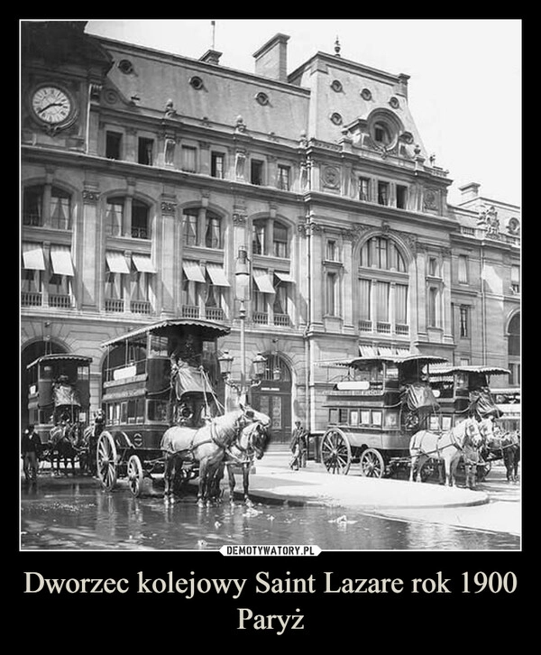 
    Dworzec kolejowy Saint Lazare rok 1900 Paryż