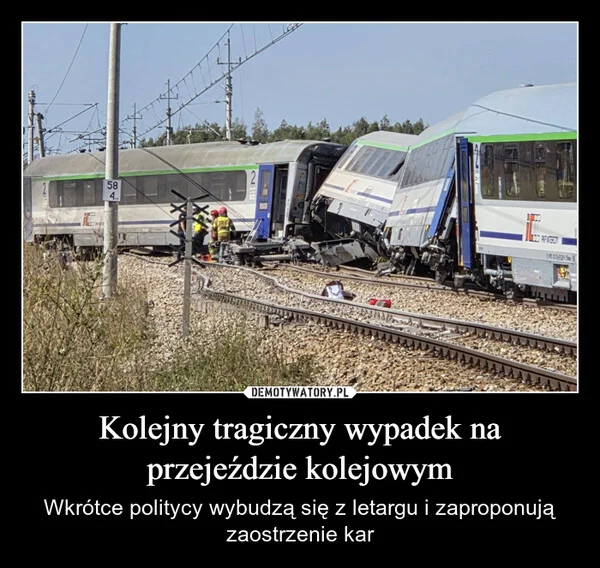 Kolejny tragiczny wypadek na przejeździe kolejowym