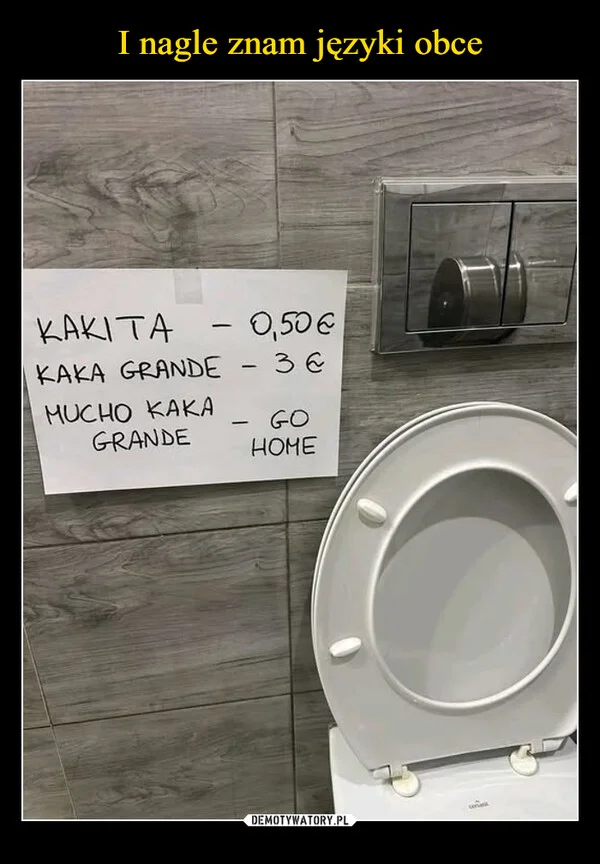 I nagle znam języki obce