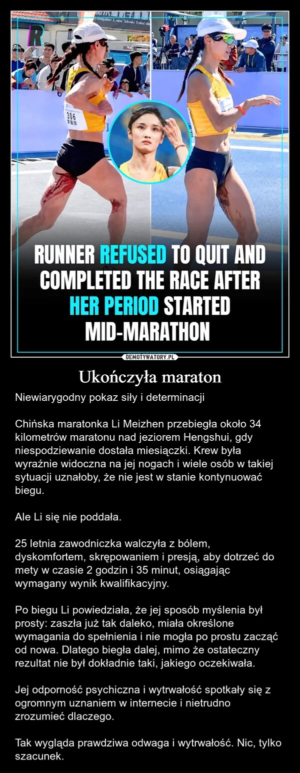 
    Ukończyła maraton