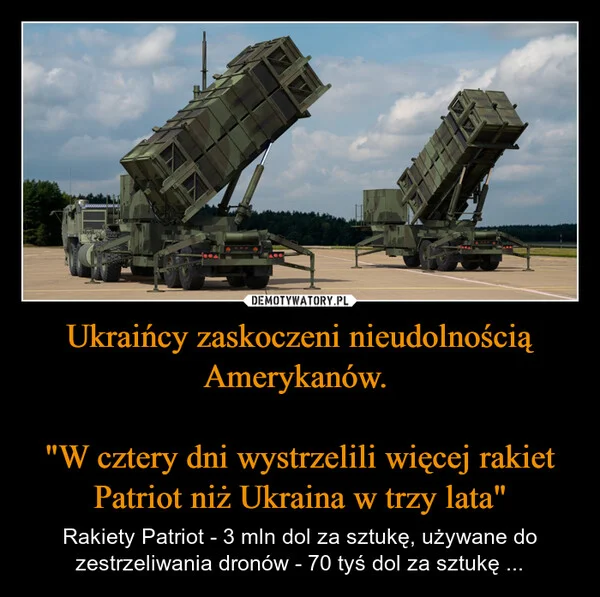 
    Ukraińcy zaskoczeni nieudolnością Amerykanów. 