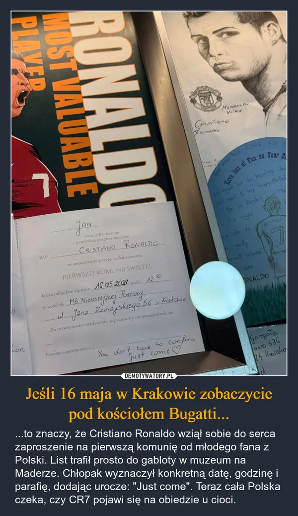 
    Jeśli 16 maja w Krakowie zobaczycie pod kościołem Bugatti...