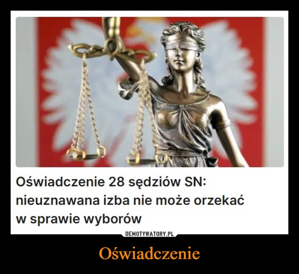 
    Oświadczenie