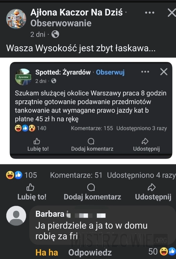 
    Służąca