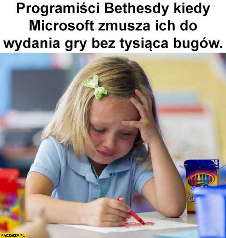 
    Programiscy Bethesdy kiedy Microsoft zmusza ich do wydania gry bez tysiąca bugów