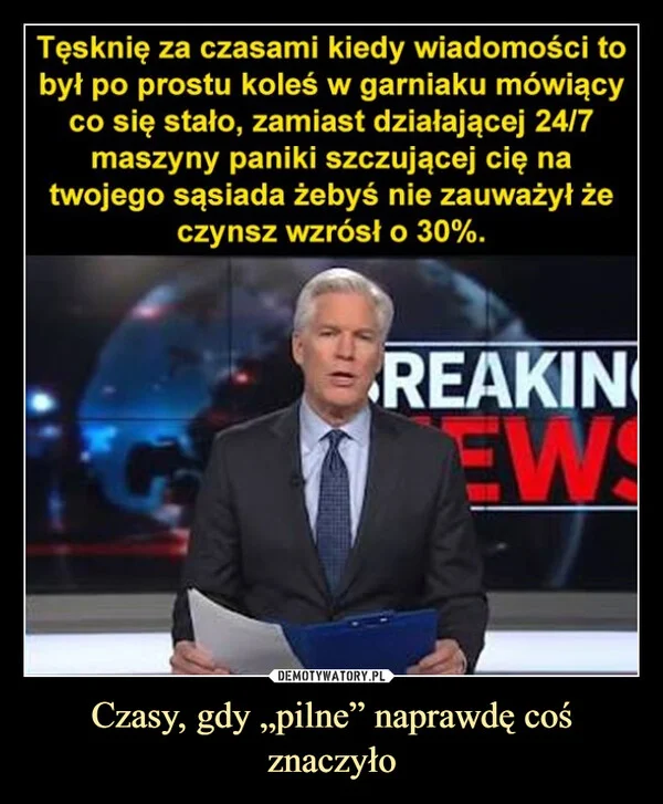 
    Czasy, gdy „pilne” naprawdę coś znaczyło