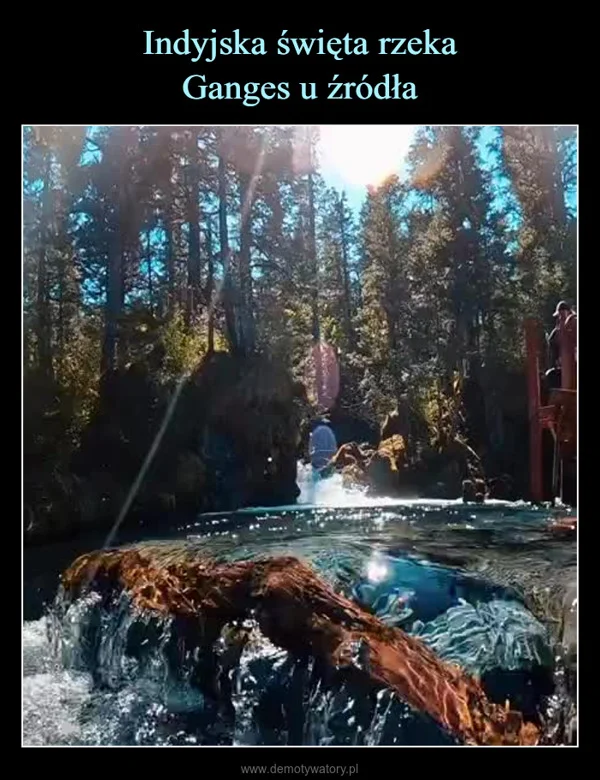 
    Indyjska święta rzeka Ganges u źródła
