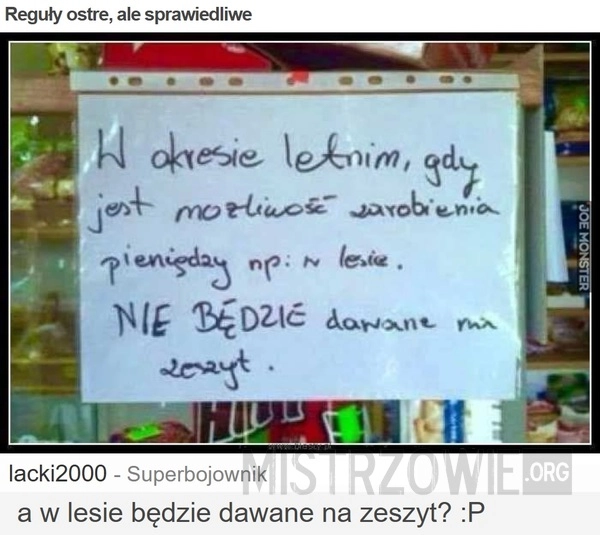 
    Reguły ostre, ale sprawiedliwe