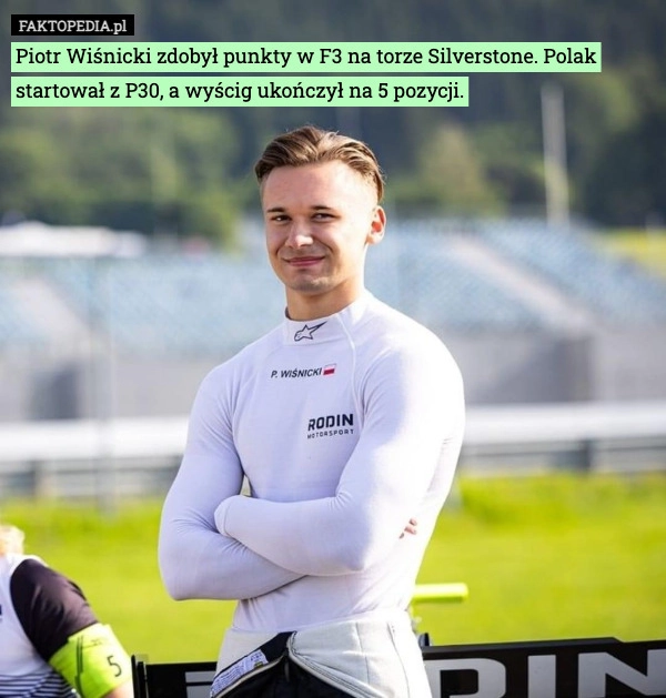 
    Piotr Wiśnicki zdobył punkty w F3 na torze Silverstone. Polak startował