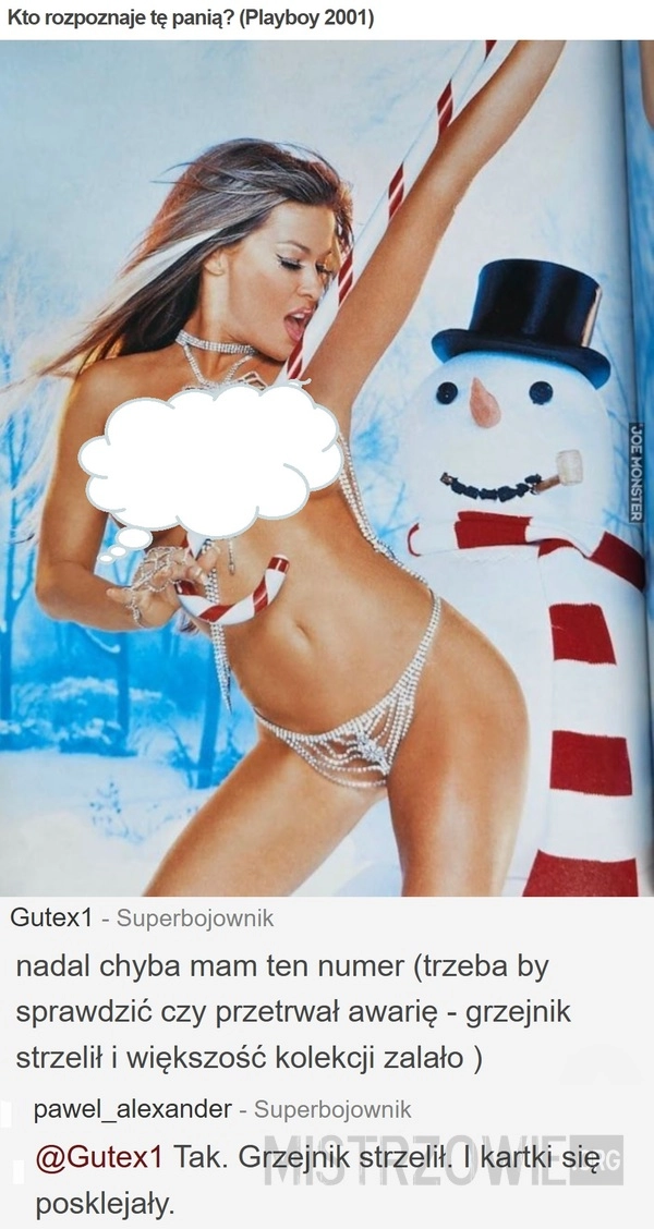 
    Kto rozpoznaje tę panią? (Playboy 2001)