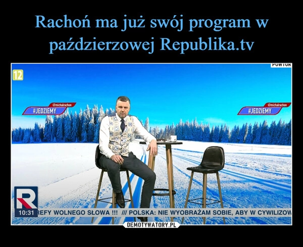 
    Rachoń ma już swój program w paździerzowej Republika.tv