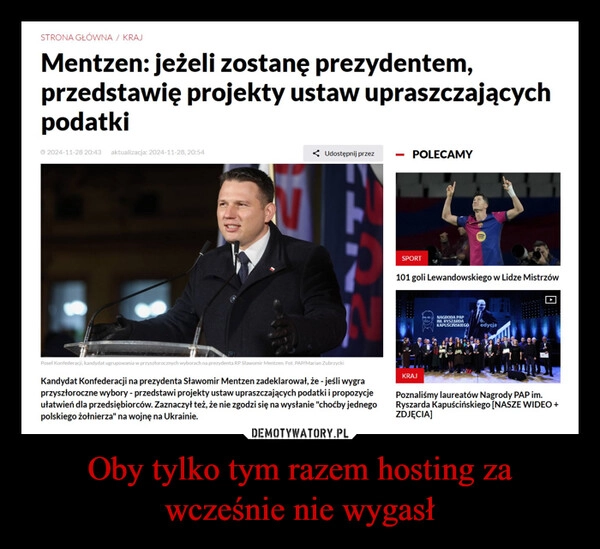 
    Oby tylko tym razem hosting za wcześnie nie wygasł