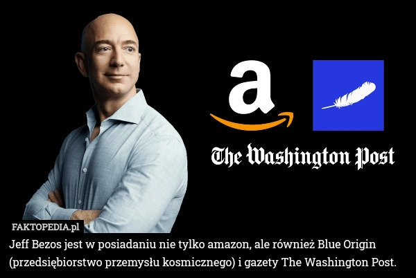 
    Jeff Bezos jest w posiadaniu nie tylko amazon, ale również Blue Origin (przedsiębiorstwo