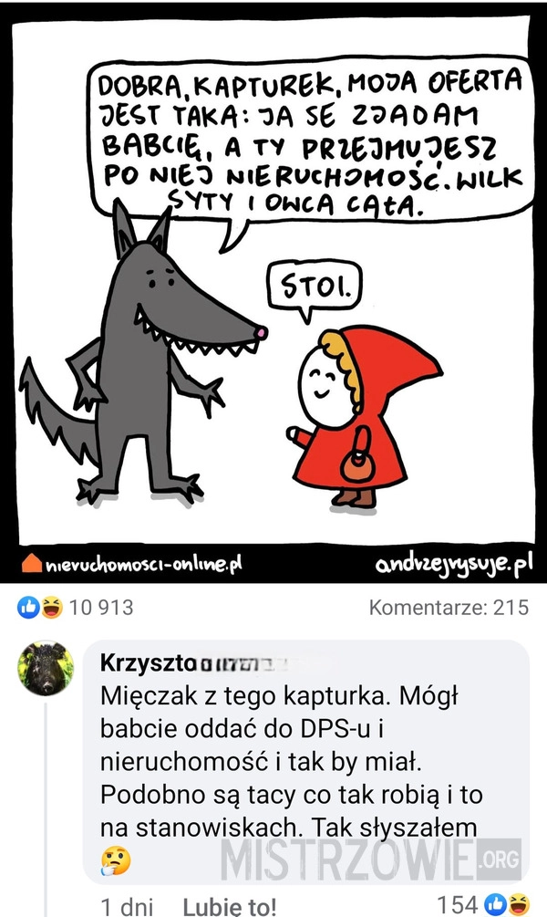 
    Wilk i Kapturek
