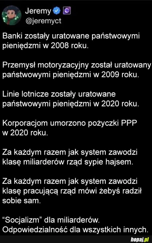 Socjalizm dla miliarderów