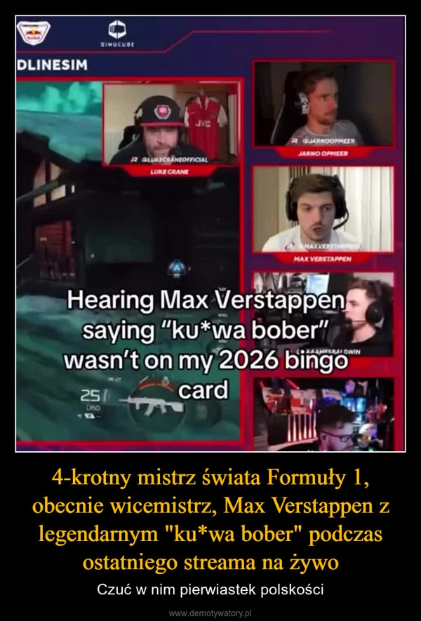 
    4-krotny mistrz świata Formuły 1, obecnie wicemistrz, Max Verstappen z legendarnym 