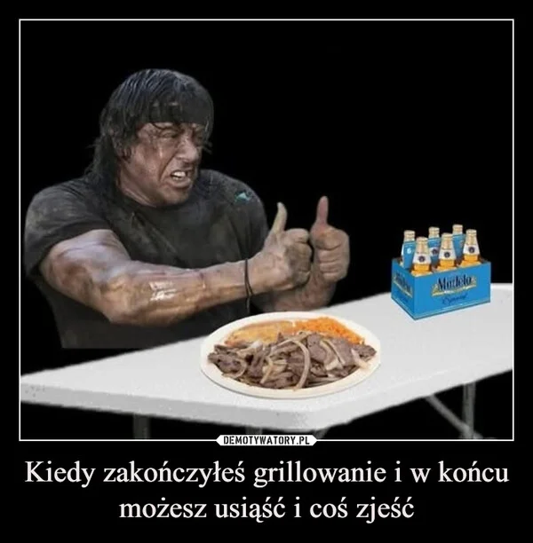 
    Kiedy zakończyłeś grillowanie i w końcu możesz usiąść i coś zjeść