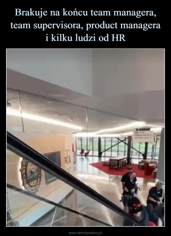 Brakuje na końcu team managera, team supervisora, product managera i kilku ludzi od HR