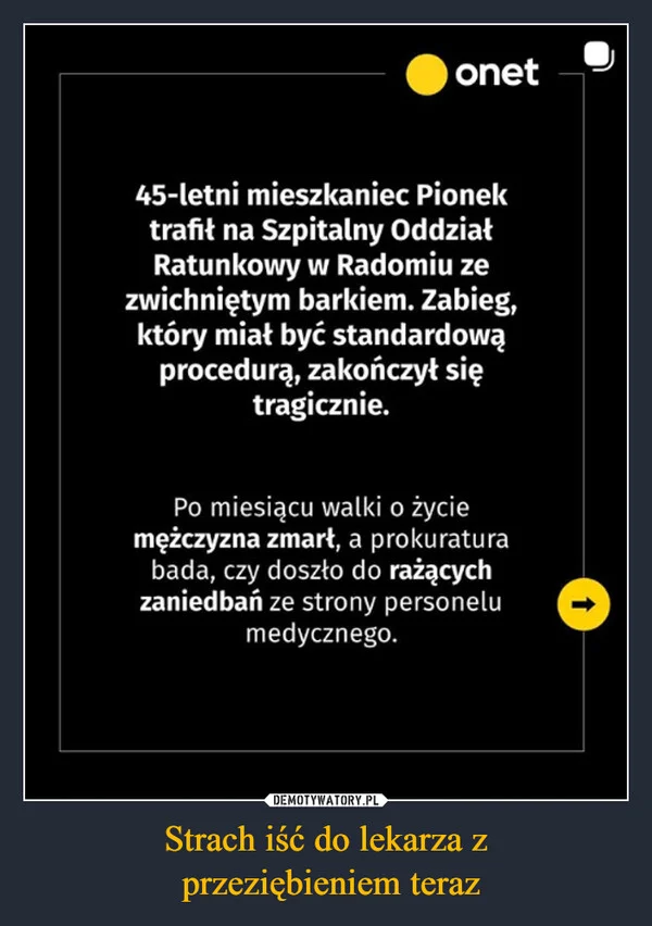 
    Strach iść do lekarza z przeziębieniem teraz