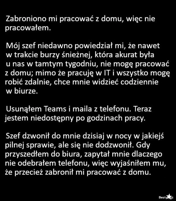 
    Problem z pracą zdalną 