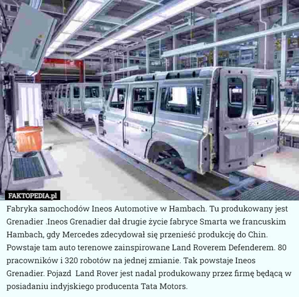 
    Fabryka samochodów Ineos Automotive w Hambach. Tu produkowany jest Grenadier