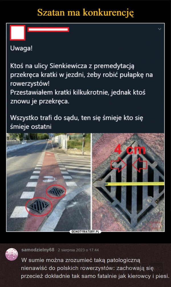 
    Pułapka na rowerzystów