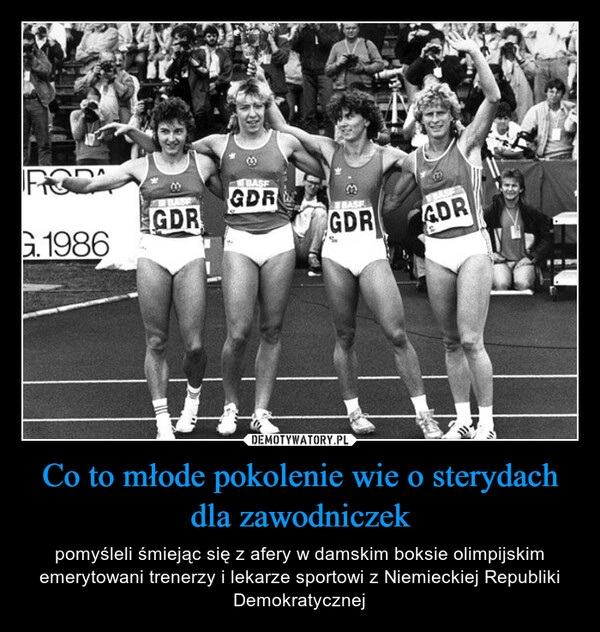 
    Co to młode pokolenie wie o sterydach dla zawodniczek