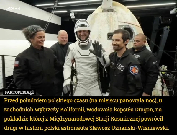 
    Przed południem polskiego czasu (na miejscu panowała noc), u zachodnich