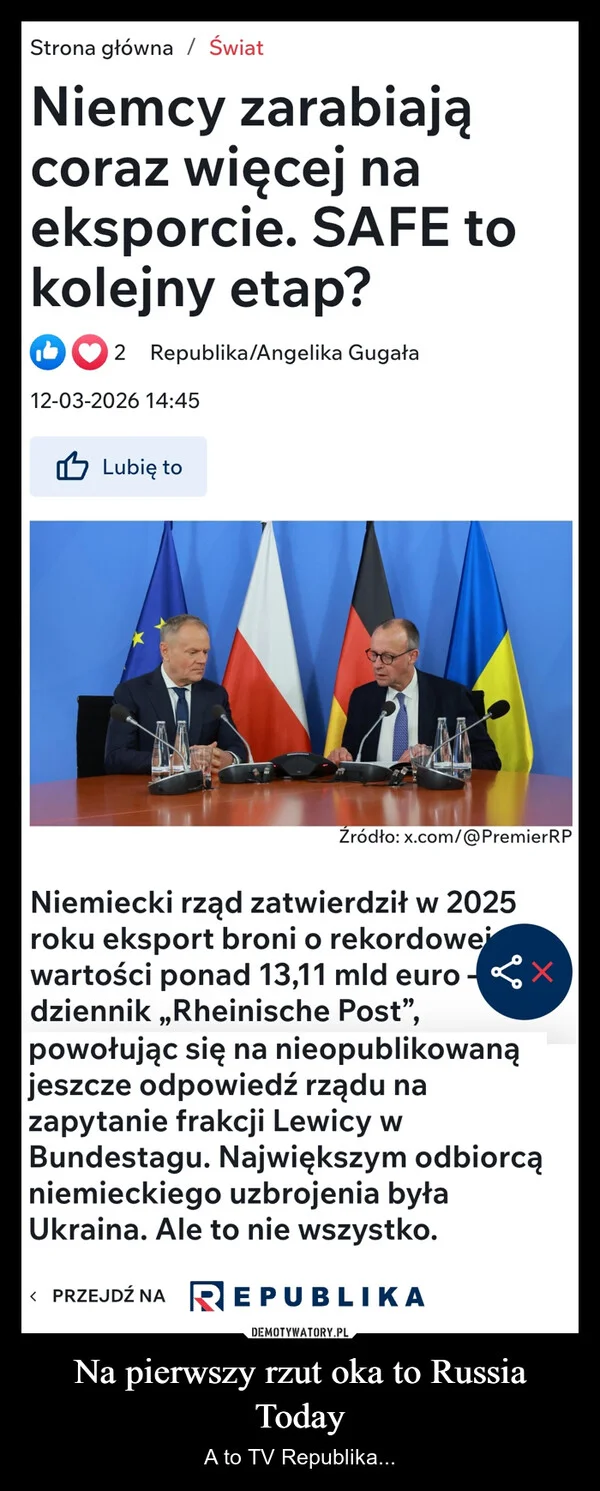 
    Na pierwszy rzut oka to Russia Today