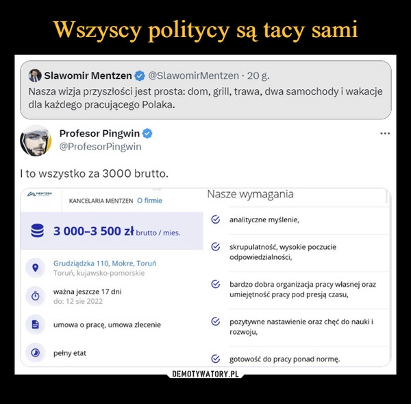 
    Wszyscy politycy są tacy sami