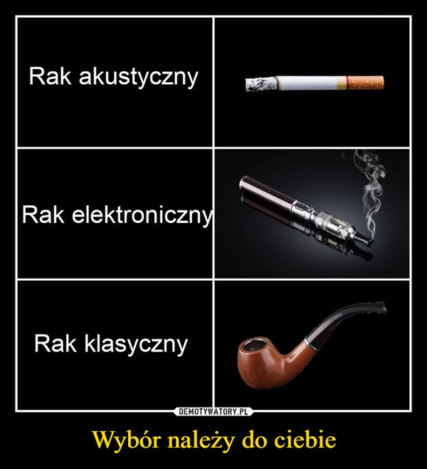 
    Wybór należy do ciebie