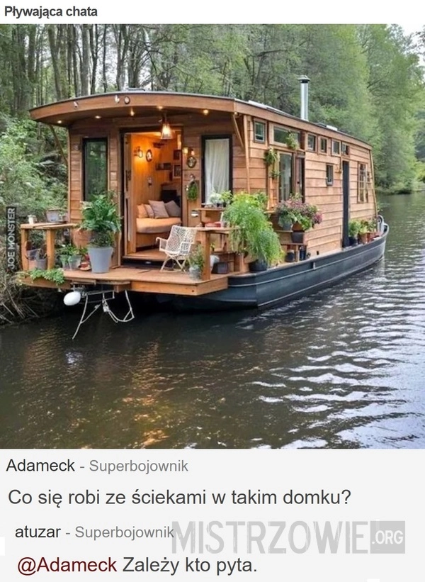 
    Pływająca chata