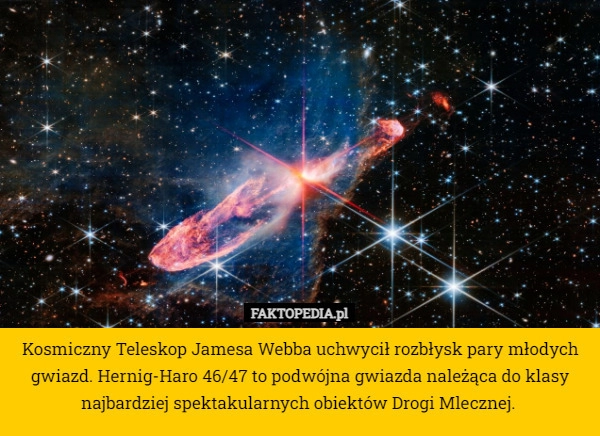 
    Kosmiczny Teleskop Jamesa Webba uchwycił rozbłysk pary młodych gwiazd. Hernig-Haro