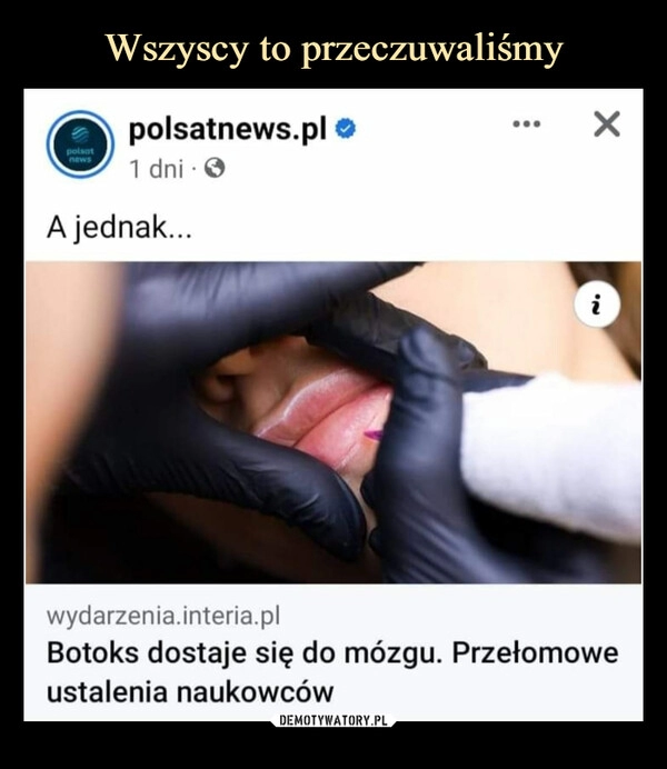 
    Wszyscy to przeczuwaliśmy