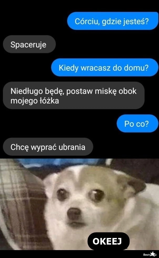 
    Prośba od córki wracającej z imprezy 