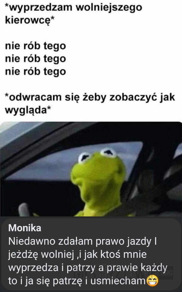 
    Wyprzedzam wolniejszego kierowcę